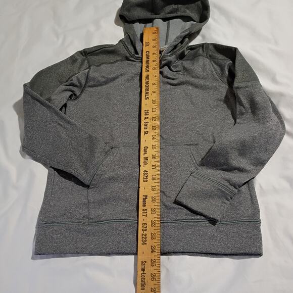 L.L.Bean Kids L 14-16 Hooded Sweatshirt Jacket Full-Zip Grey Front Pocket - Picture 9 of 13